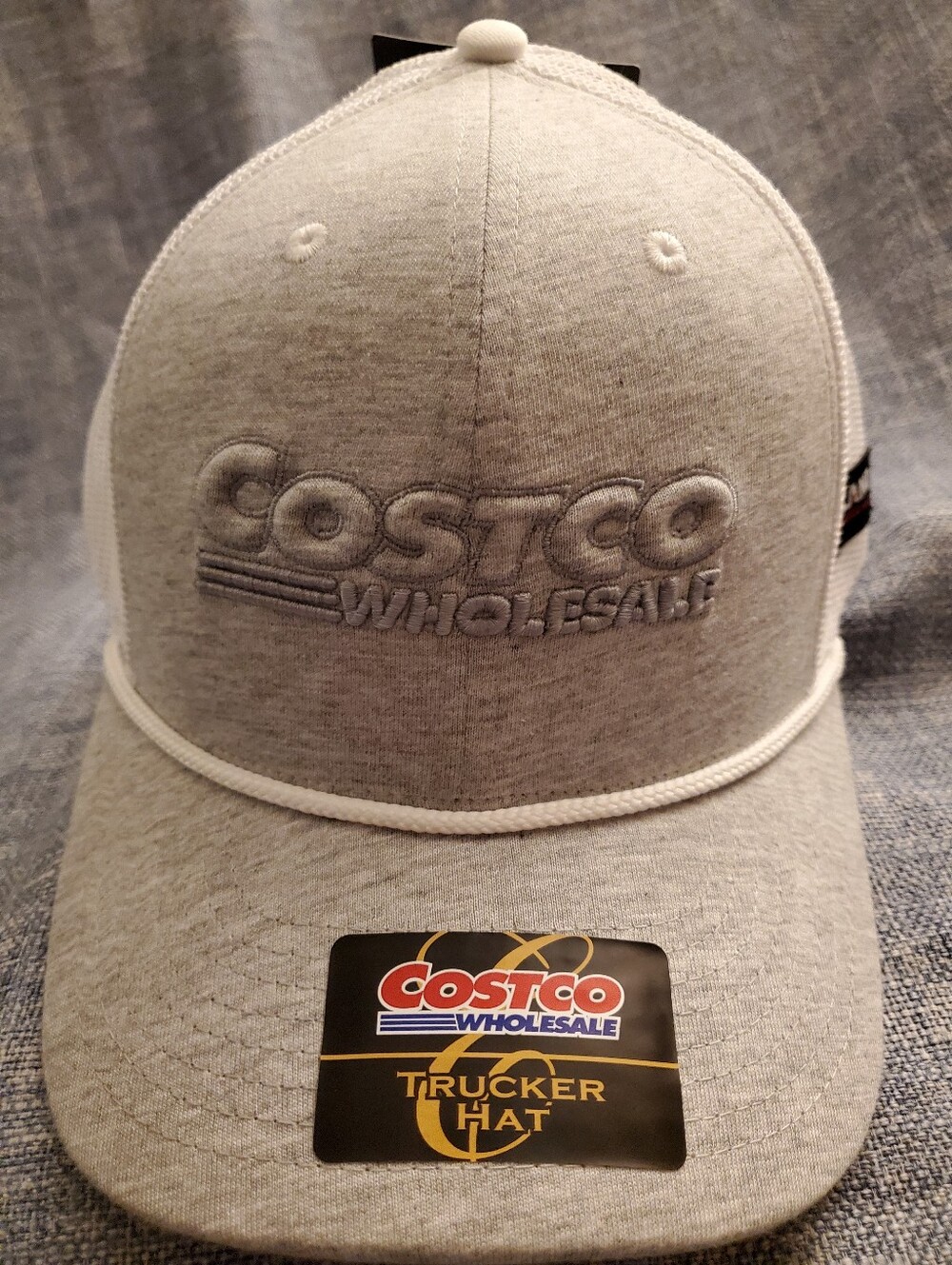 Kirkland Costco Gray And White Trucker Hat